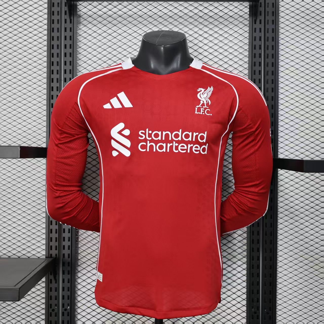 2025/2026 Player Version Liverpool Home Long Sleeve Soccer Jersey 1:1 Thai Quality