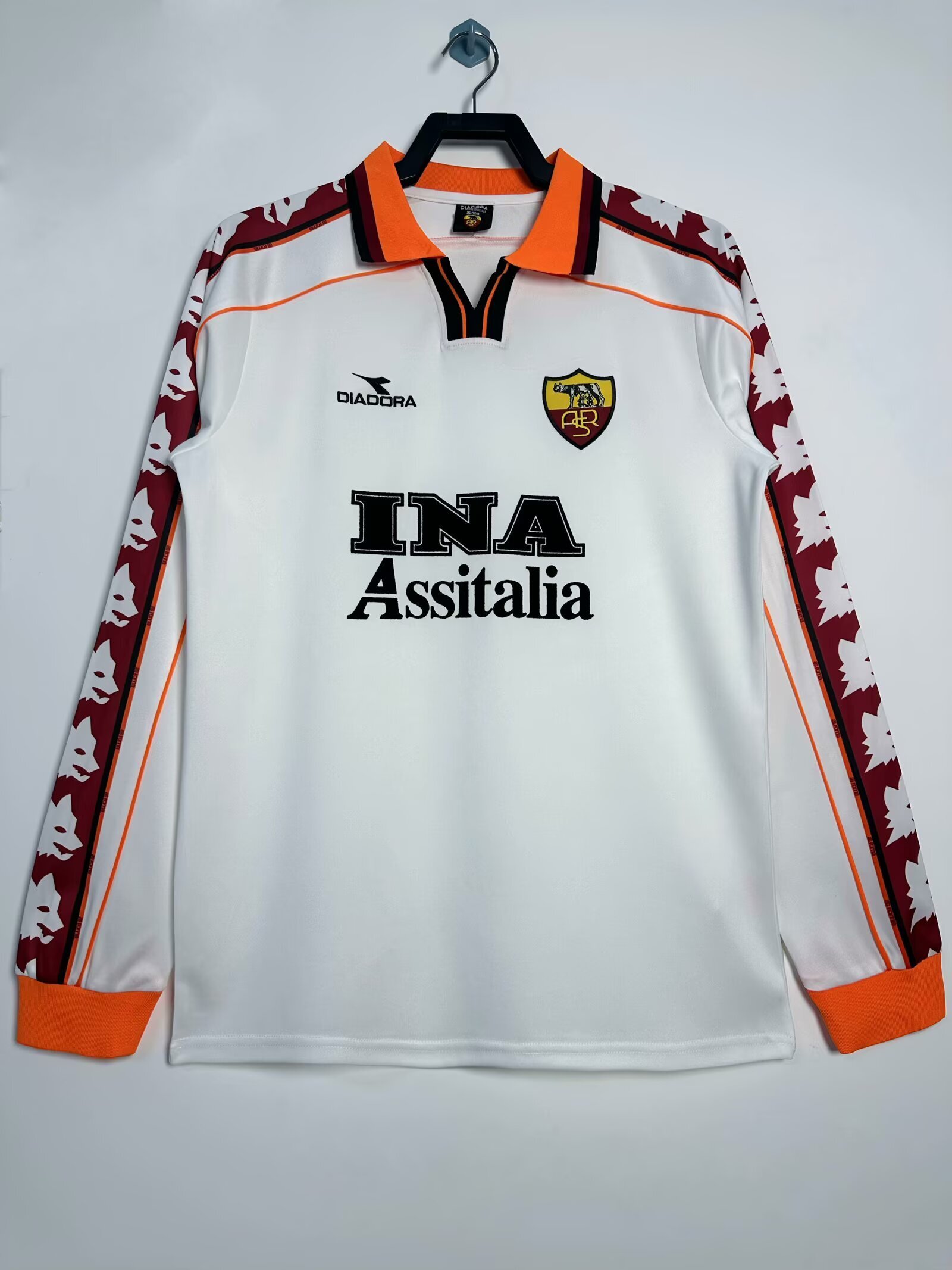1998/1999 Long Sleeves Retro Roma Away Football Jersey 1:1 Thai Quality