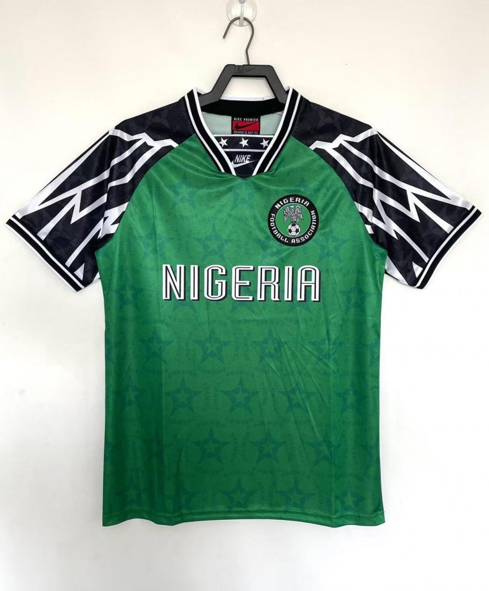 1994-1995 레트로 나이지리아 국가대표팀 홈 축구 저지 태국 퀄리티