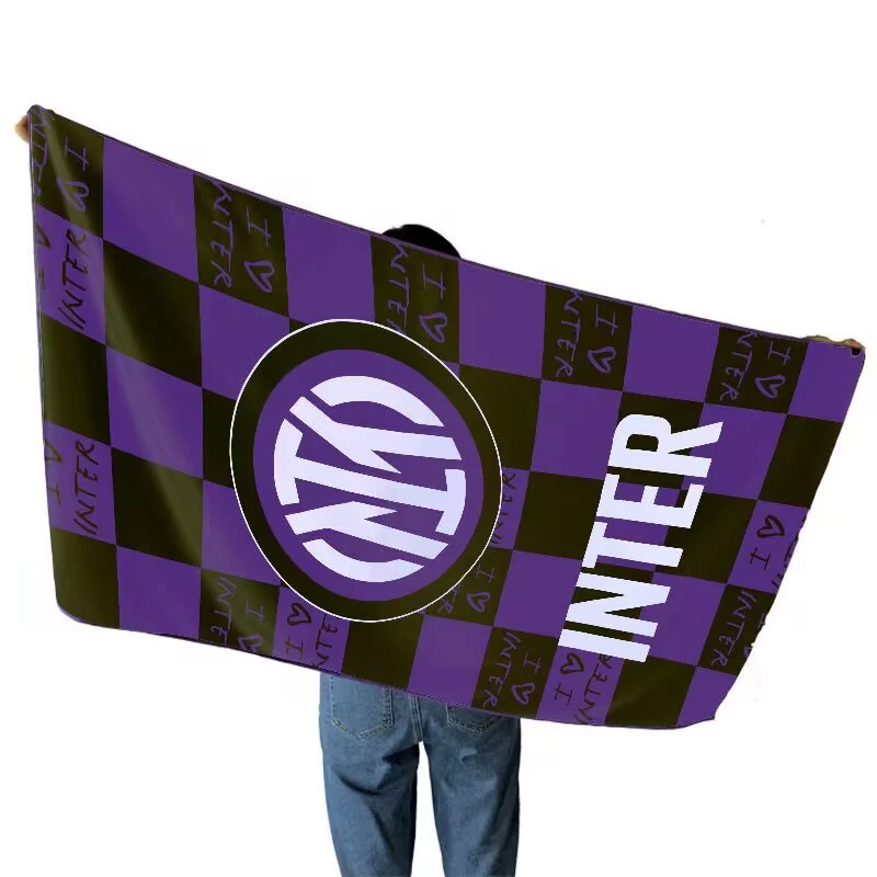 Inter Milan Fan Football Beach Towel — main view