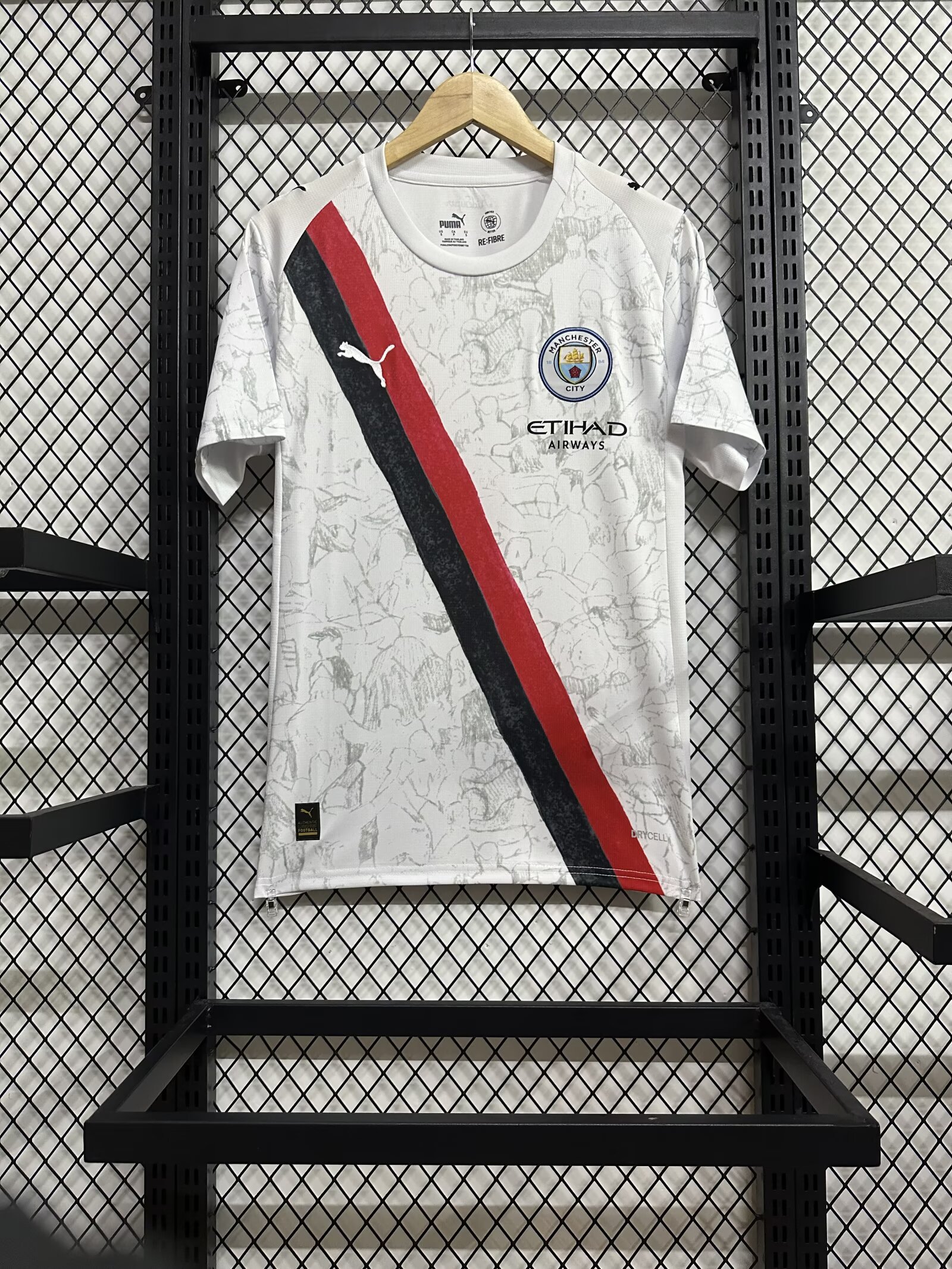 2025/2026 Manchester City KidSuper Joint Edition White Football Shirt AAA fan-grade