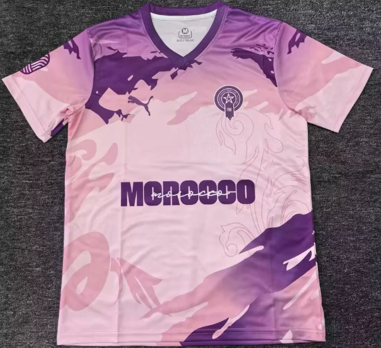 2025/2026 Morocco National Training Suit pink and purple Football Jersey AAA fan-grade