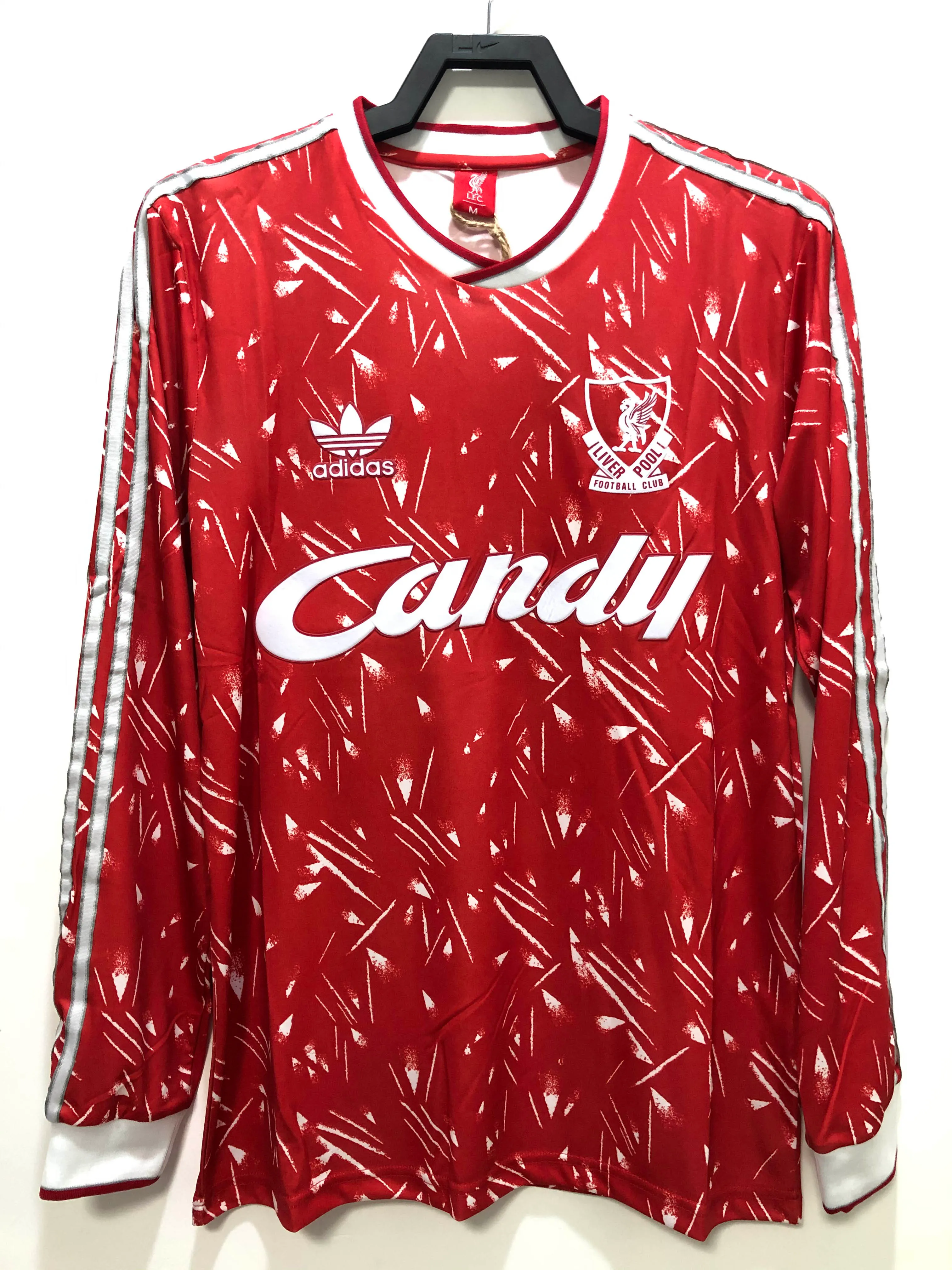 1989/1991 Retro Manga Larga Camiseta Local Liverpool 1:1 Calidad Thai