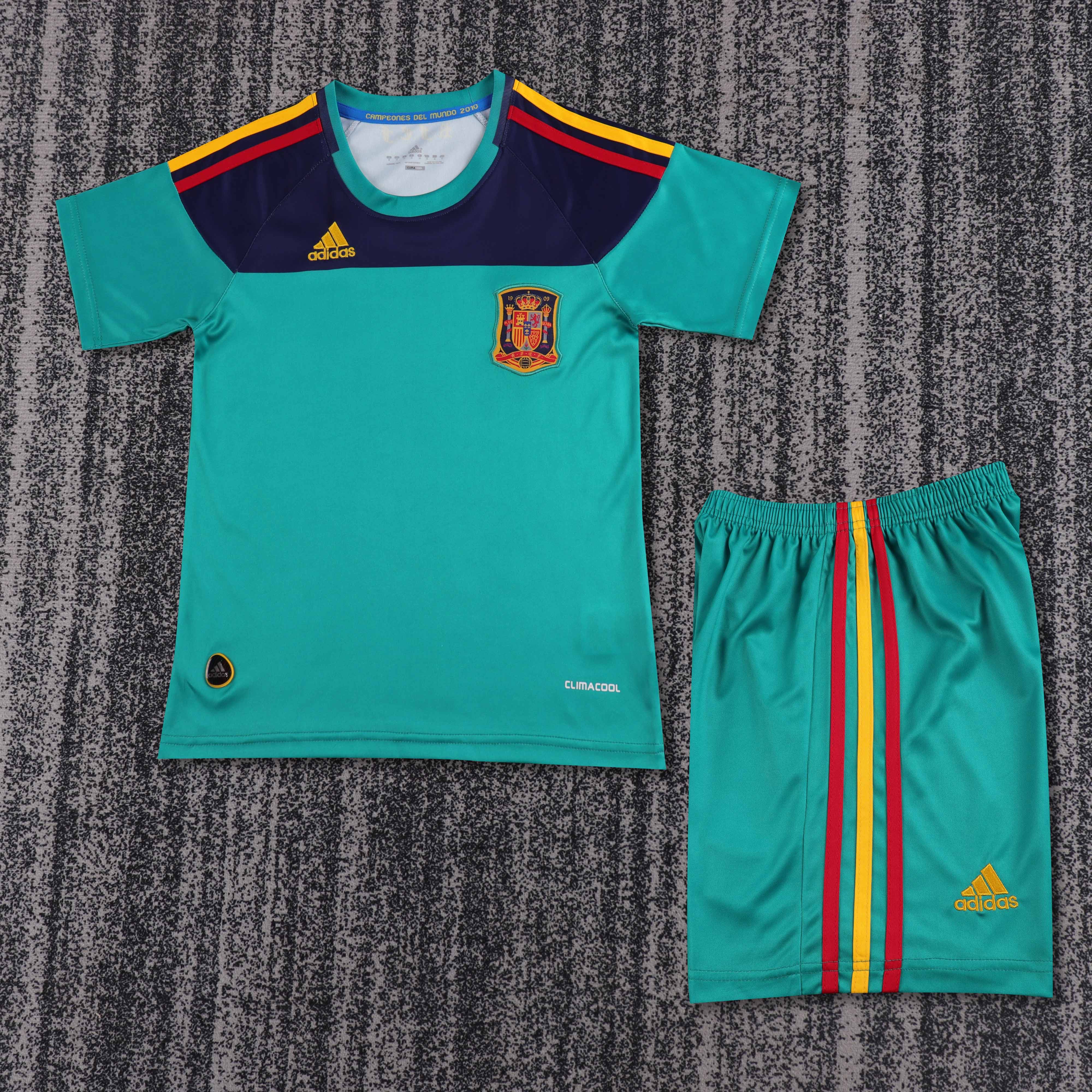 2010 Retro Spanien Torwarttrikot Thai-Qualität Kindergröße