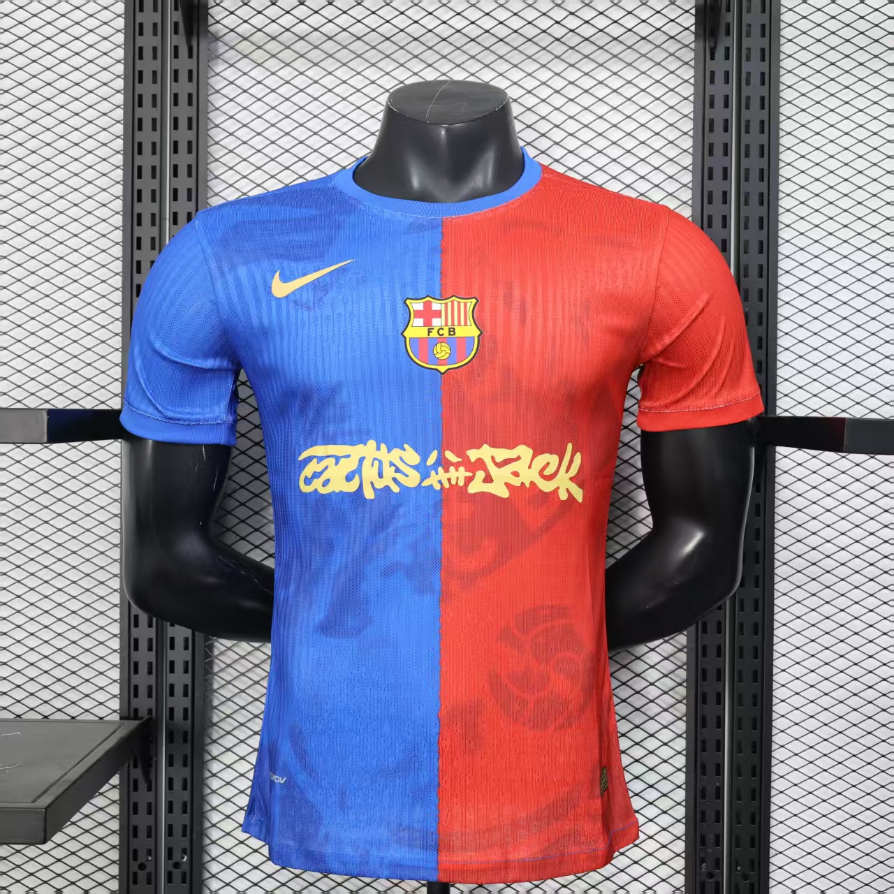 2025/2026Player Version Barcelona x Travis Scott Collab Home Football Shirt AAA fan-grade