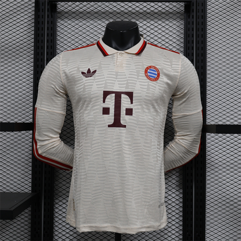 2024/2025 Long Sleeves Bayern Munich Third Away Player Version Football Shirt AAA fan-grade