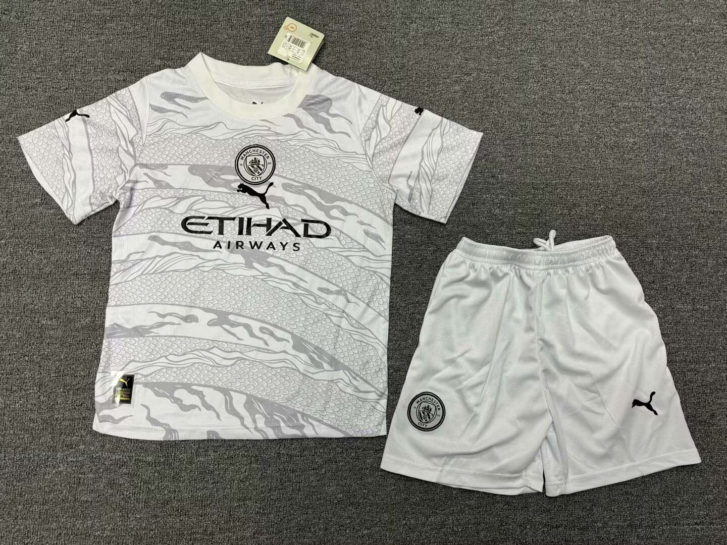 2023/2024 Manchester City Special Edition Grey Football Shirt AAA fan-grade Kids Size