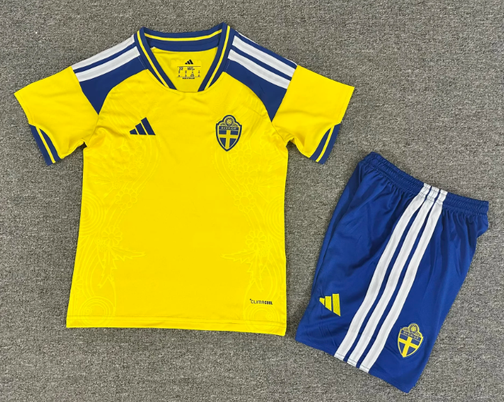 2026 Sweden National Team Home Football Shirt 1:1 Thai Quality Kids Size