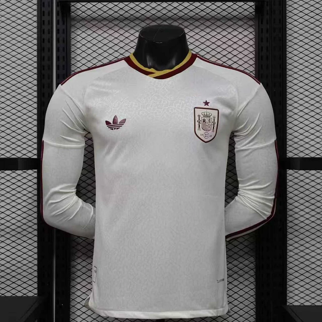 2026 Long Sleeves Player Version Spain National Team Away Football Jersey 1:1 Thai Quality