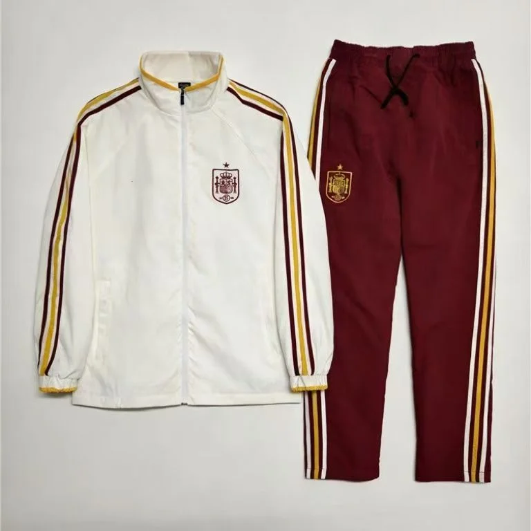 2026 Spain National Team Windbreaker White Football Jersey Set 1:1 Thai Quality