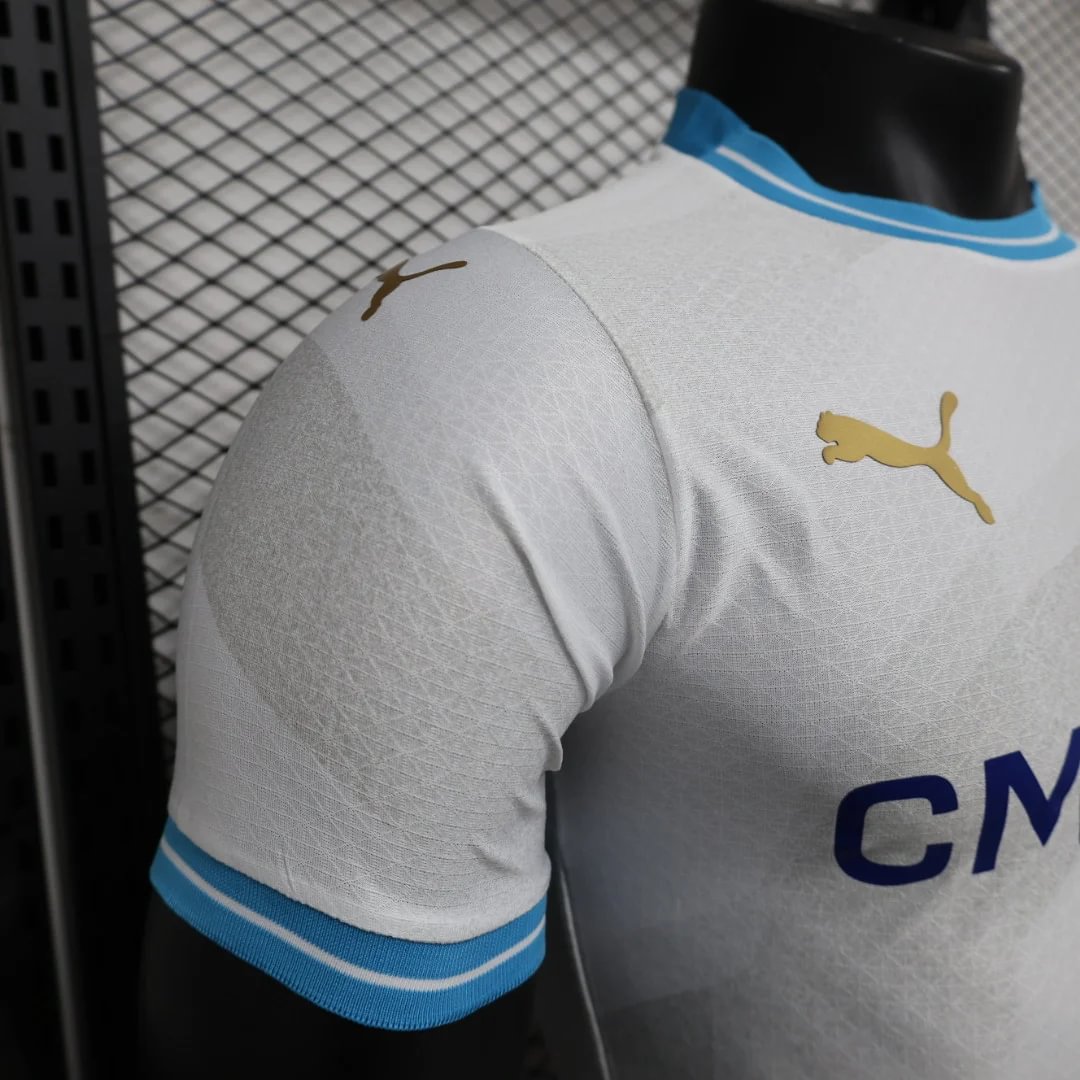 2023/2024 Player Version Olympique de Marseille Home Football Jersey — view 7