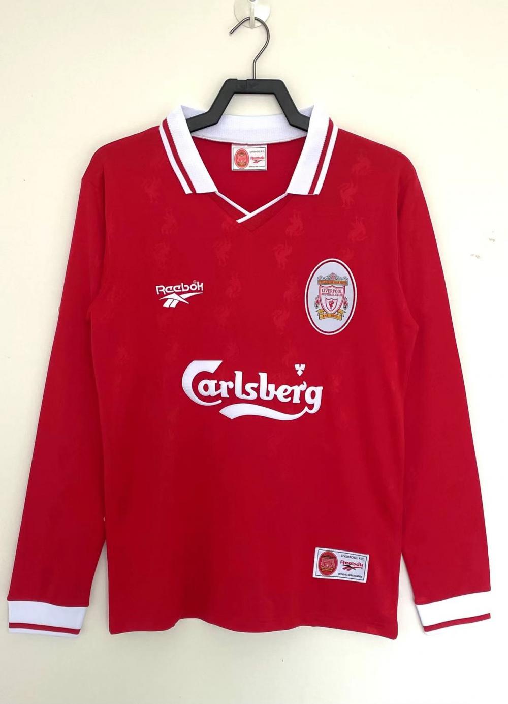 1996/1997 Retro Liverpool Camiseta Local Manga Larga Calidad Tailandia