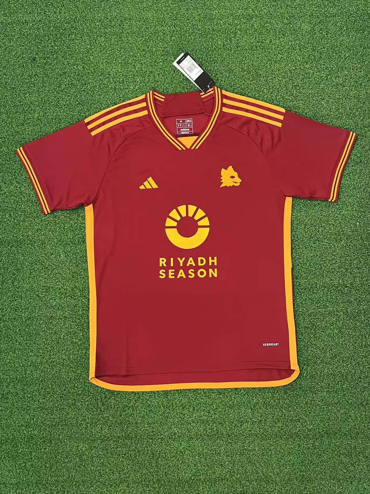 2023/2024 Roma Home Sponsor Edition Soccer Jersey AAA fan-grade