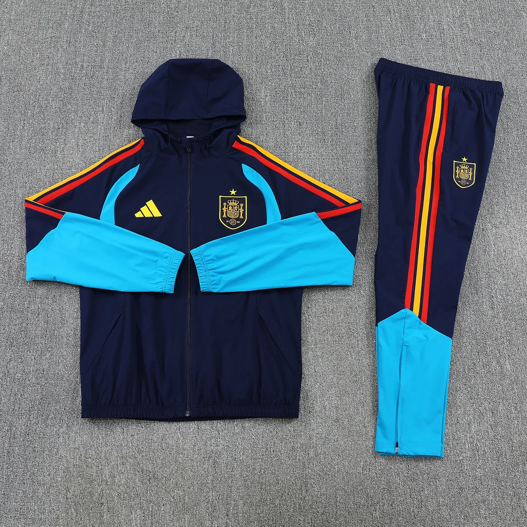 2026 Spain Tiro All Weather Jacket royal blue Windbreaker suit AAA fan-grade