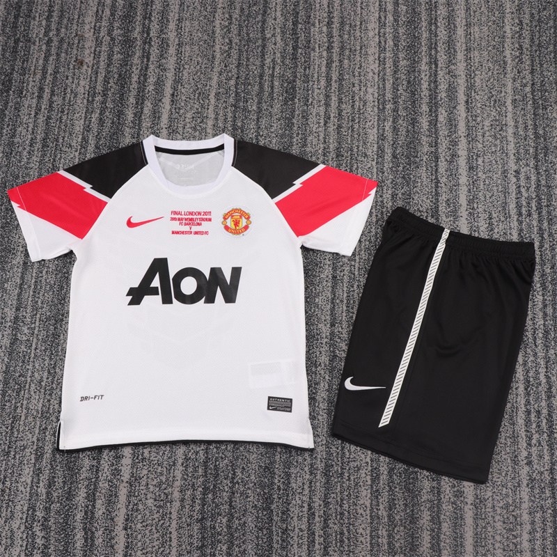 2011/2012 Retro Manchester United Away Football Shirt AAA fan-grade Kids Size
