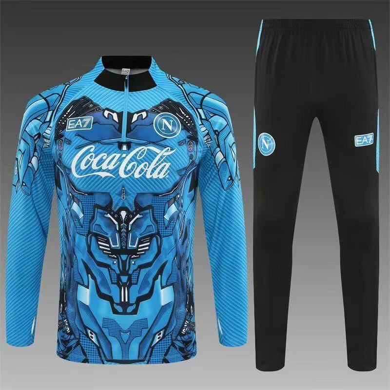 2025/2026 Napoli Half-Pull Training Suit Blue Football Shirt AAA fan-grade Set