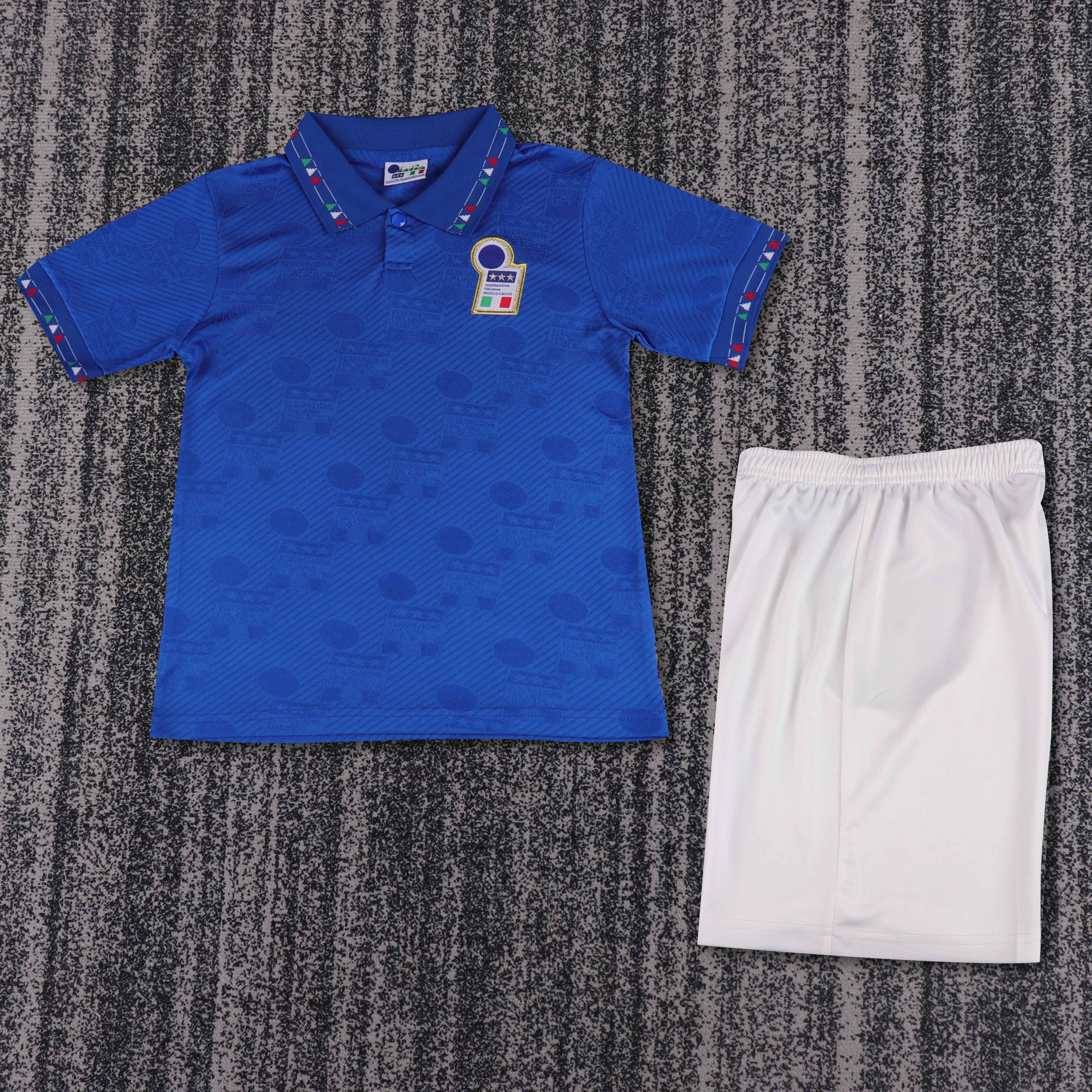 1994 Retro Italy Home Football Jersey AAA fan-grade Kids Size