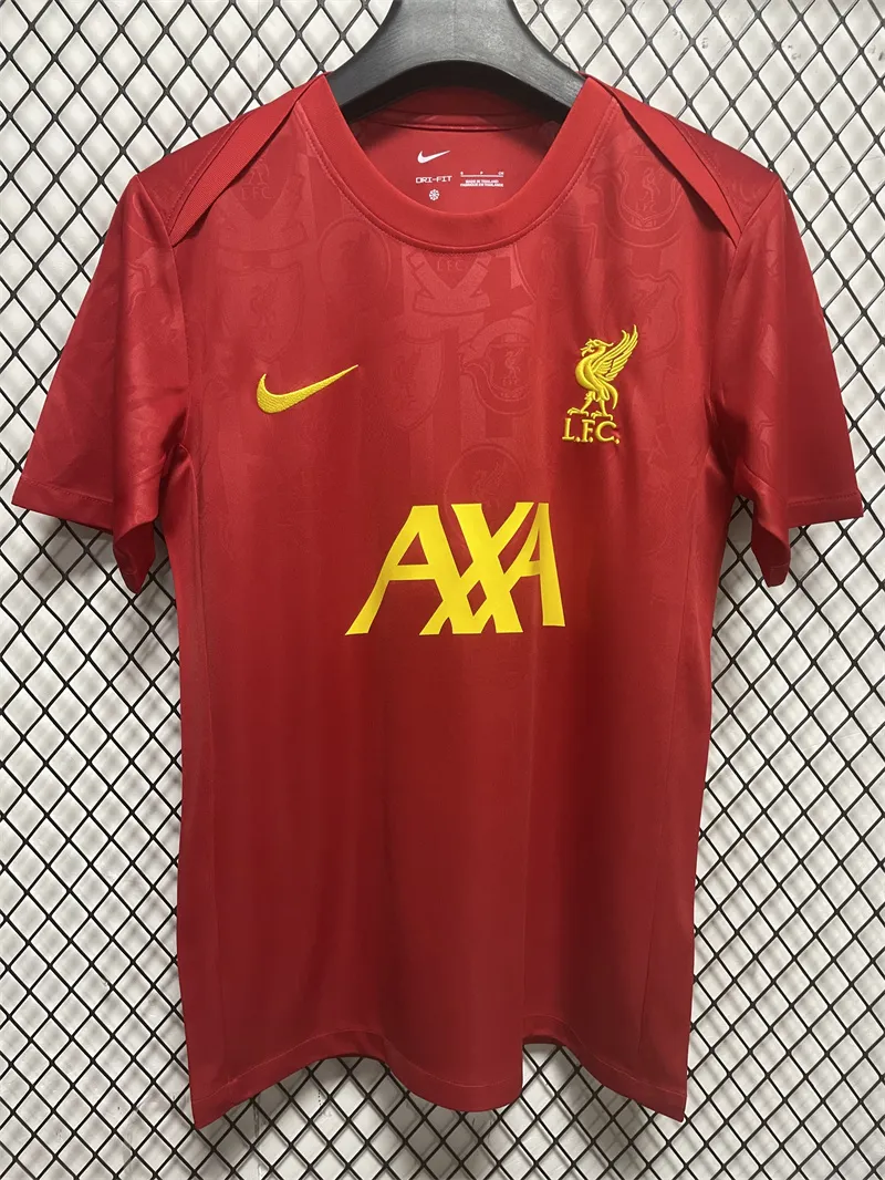 2024/2025 Liverpool Pre-match Training Red Jersey AAA fan-grade
