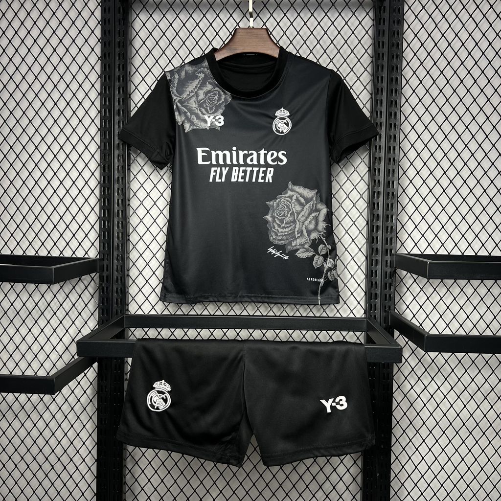 2024/2025 Real Madrid Y-3 Special Edition Black Football Shirt AAA fan-grade Kids Size