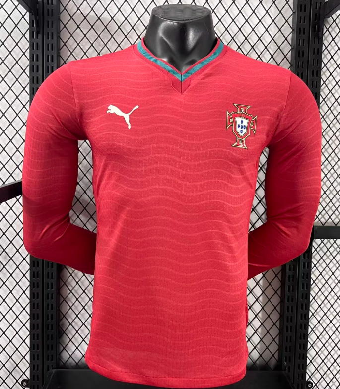 2026 Long Sleeve Player Version Portugal Home Football Jersey AAA fan-grade