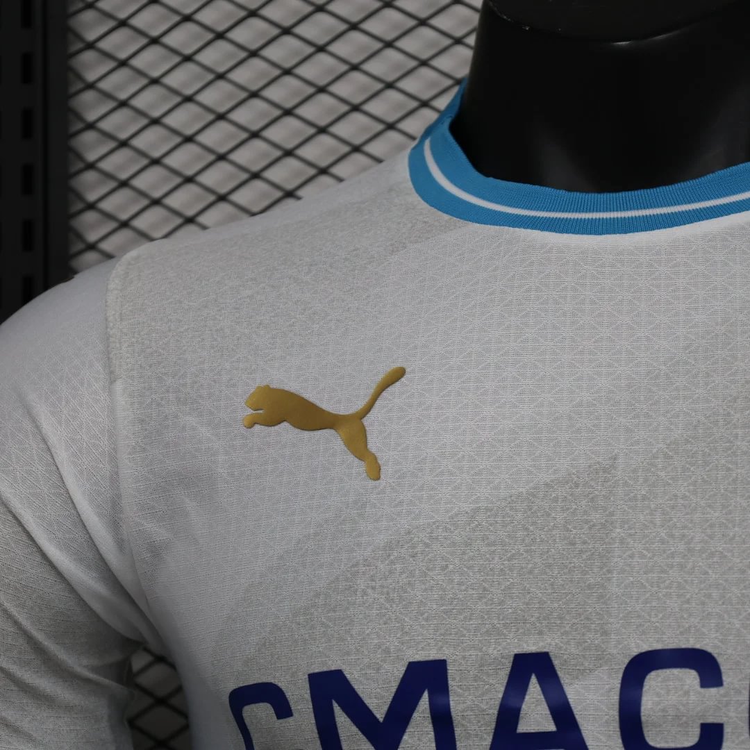 2023/2024 Player Version Olympique de Marseille Home Football Jersey — view 5