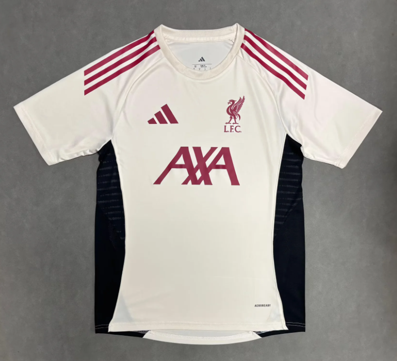 2025/2026 Liverpool Training Suit off white Football Jersey AAA fan-grade