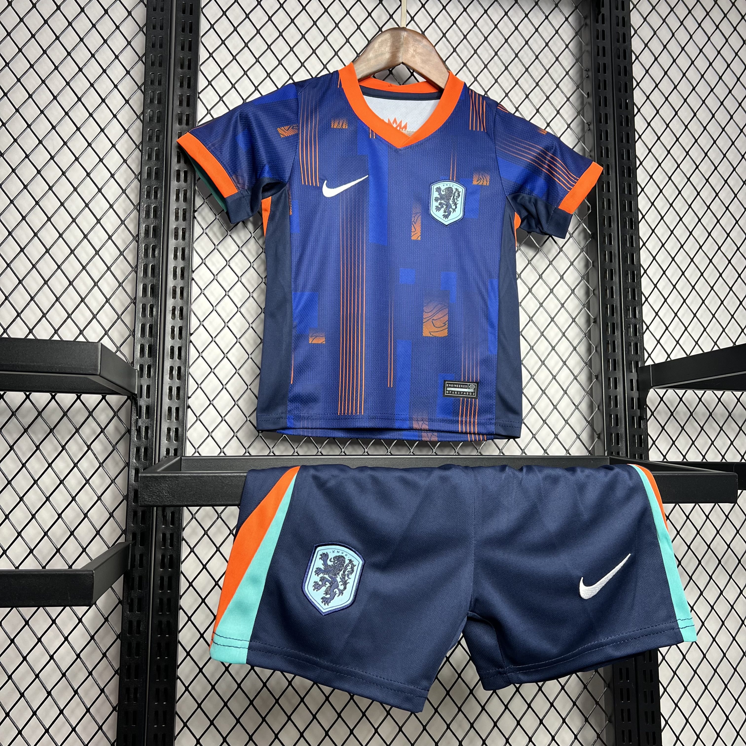 2024 네덜란드 어웨이 축구 셔츠 태국 퀄리티 키즈 사이즈