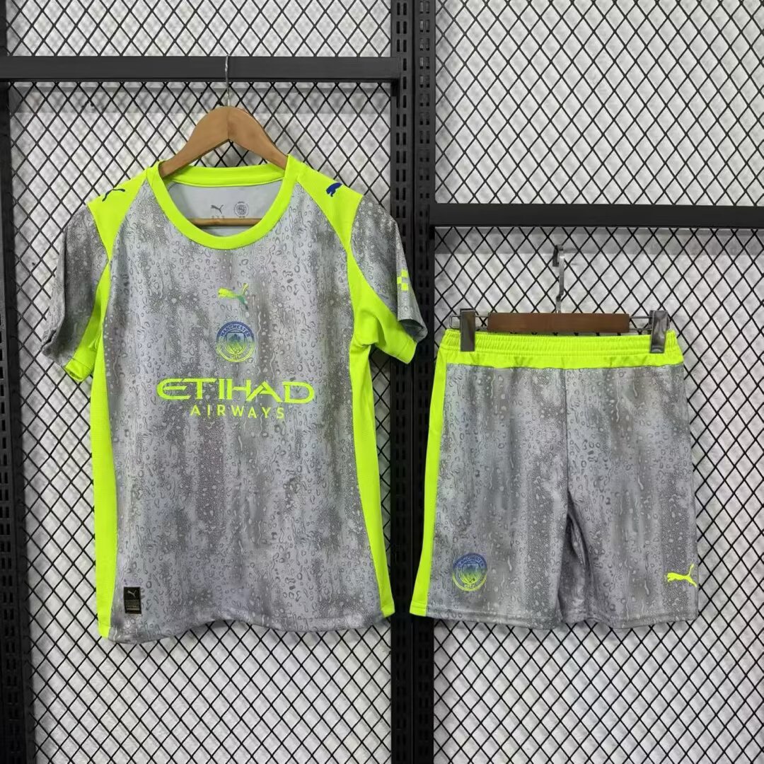 2025/2026 Manchester City Third Away Football Jersey AAA fan-grade Kids Size