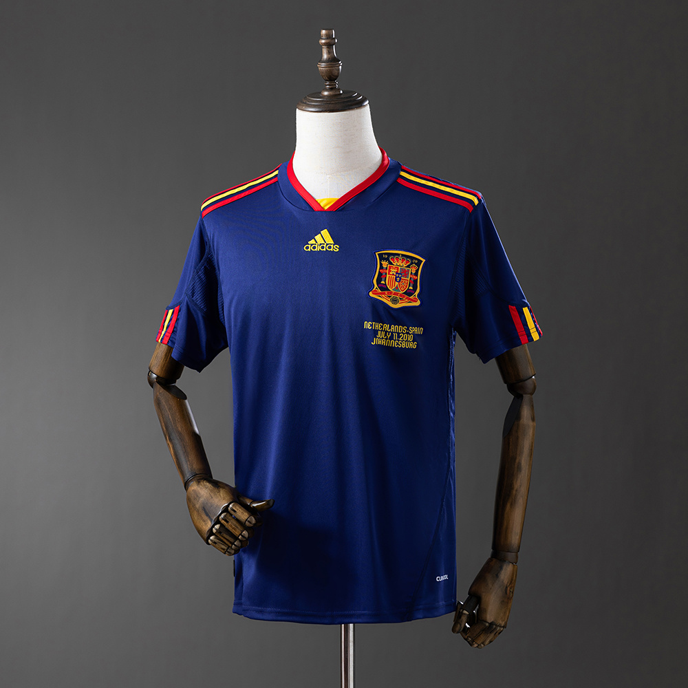 2010 Retro Spanien Auswärtstrikot AAA Fan-Qualität