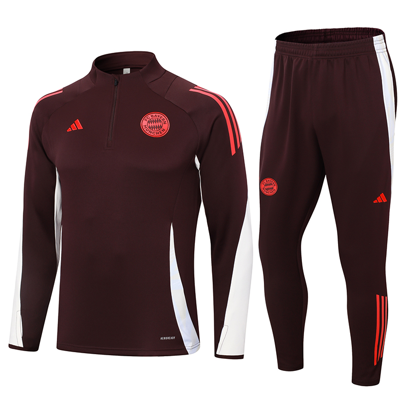 2024/2025 Bayern Half-Pull Training Suit Dark Purple Jersey Set AAA fan-grade