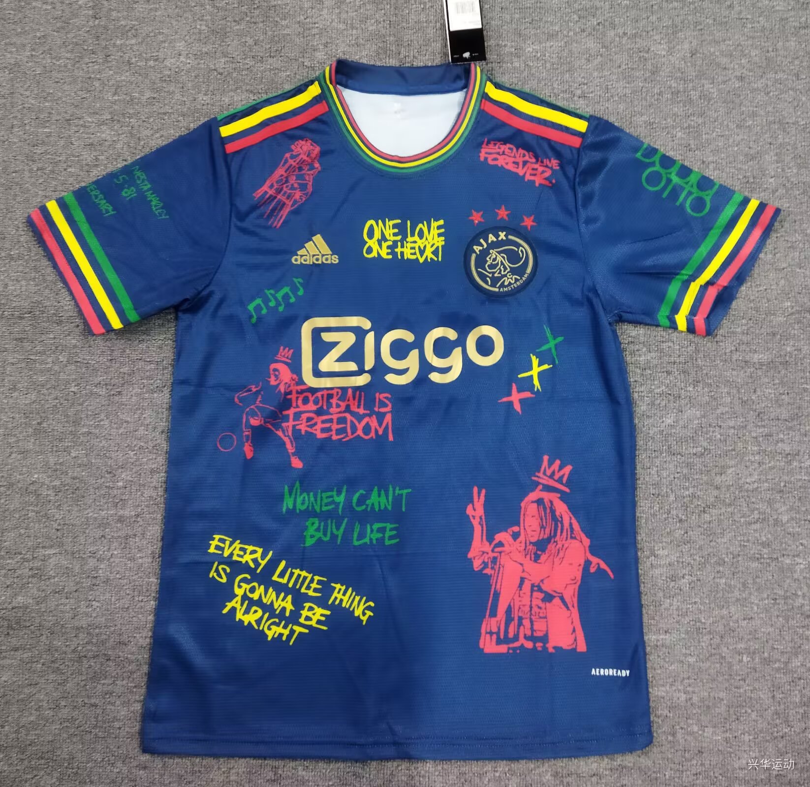 2025/2026 Ajax Doodle Teller Königsblau Fußballtrikot Thai-Qualität