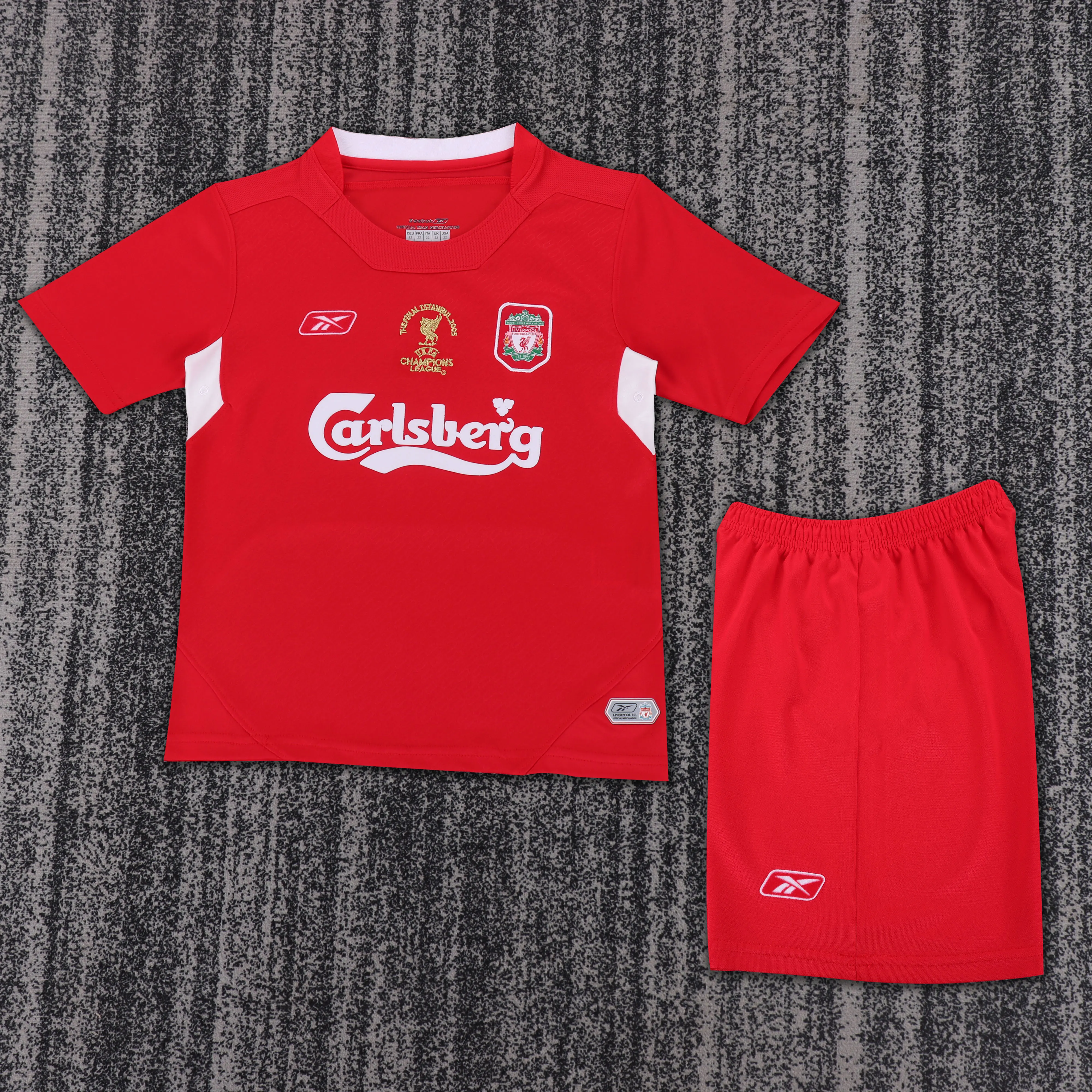 2004-2005 Retro Liverpool Home Football Jersey AAA fan-grade Kids Size