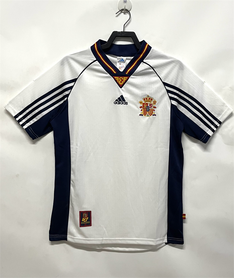 1998 Retro Spanien Auswärts-Fußballtrikot Thai-Qualität