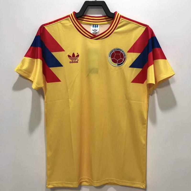 1990 레트로 콜롬비아 홈 축구 셔츠 태국 퀄리티