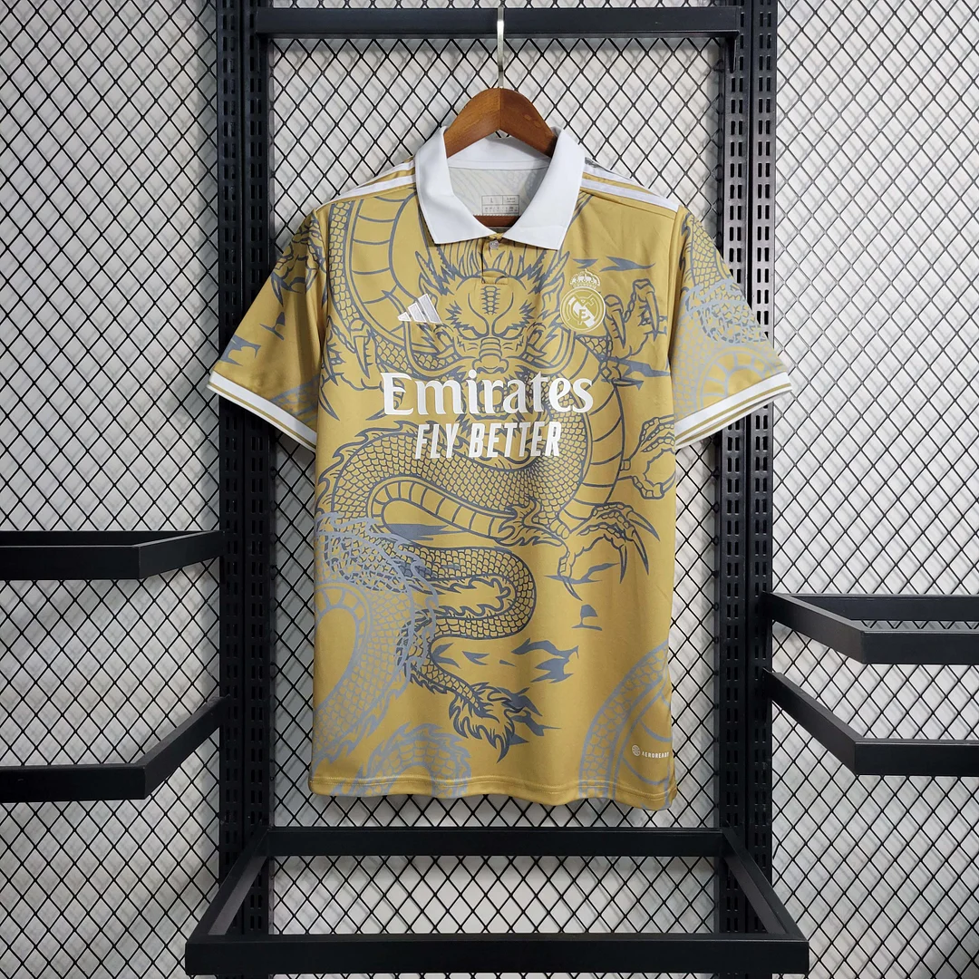 2023/2024 Real Madrid Chinesischer Golddrache Fußballtrikot — main view