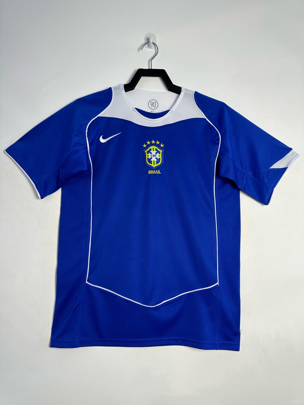 2004 레트로 브라질 어웨이 축구 저지 태국 퀄리티