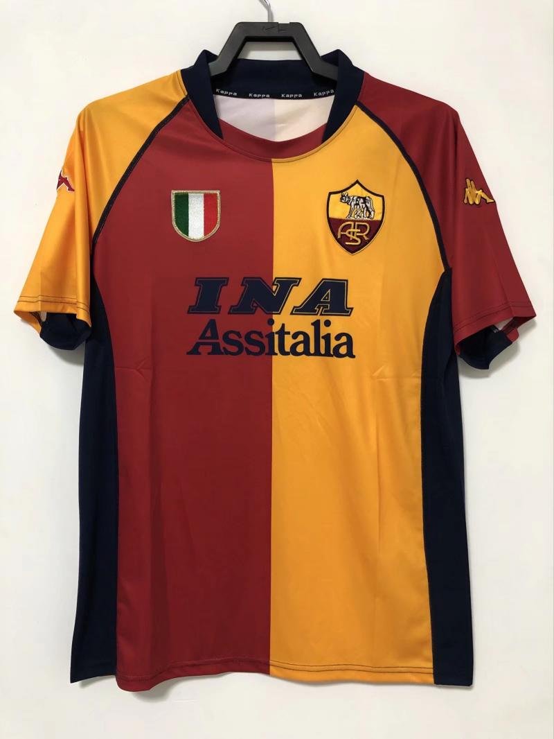 2000-2001 Retro Roma Home Soccer Jersey AAA fan-grade
