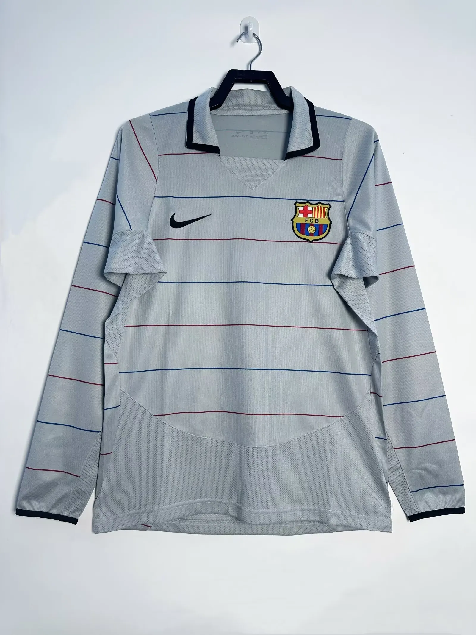 2003/2004 Retro Barcelona Langarm Auswärts Fußballtrikot Thai-Qualität