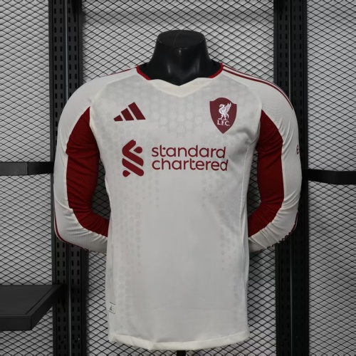 2025/2026 Long Sleeve Player Version Liverpool Away Football Shirt AAA fan-grade