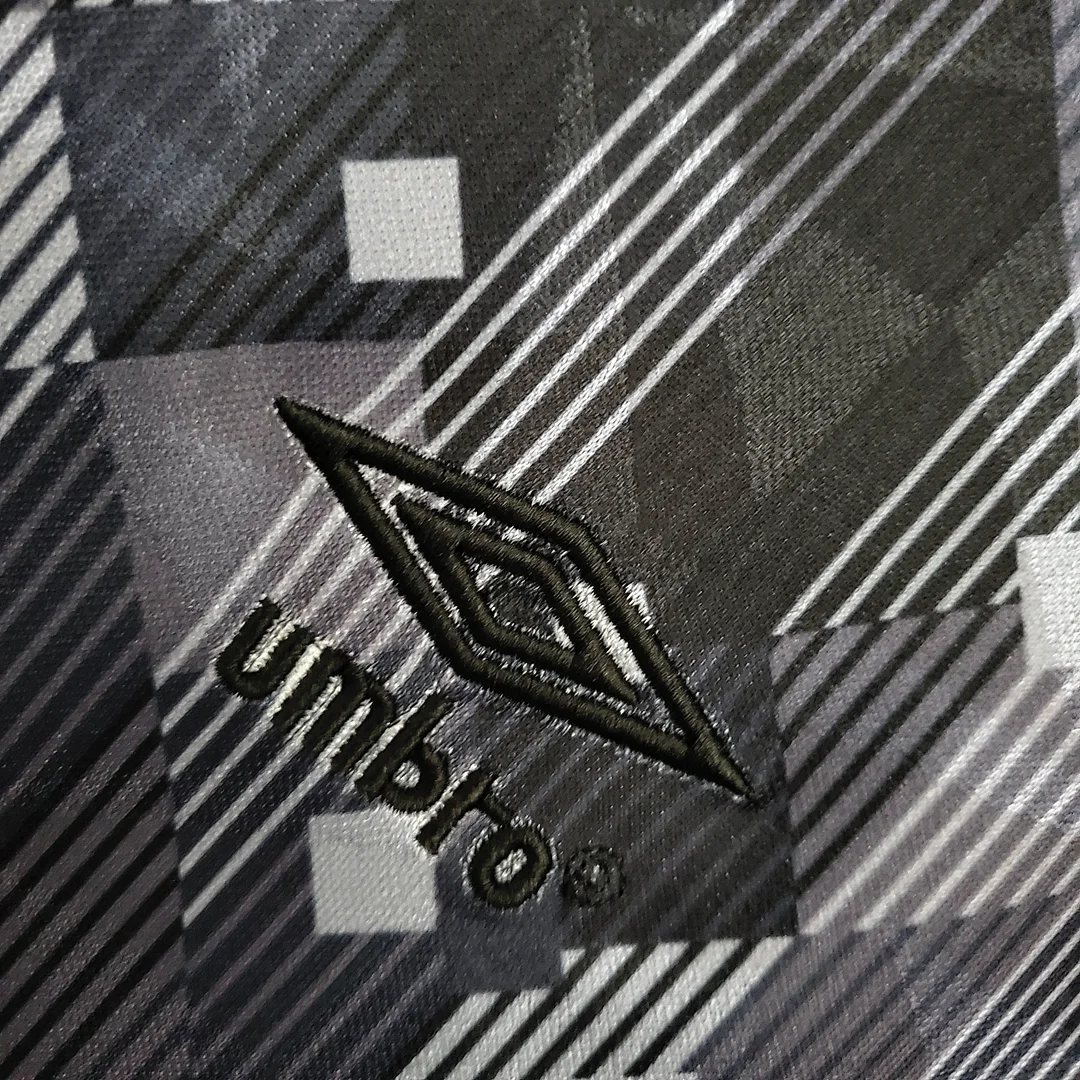 1990 Retro England Blackout Special Edition Black Soccer Jersey — view 4