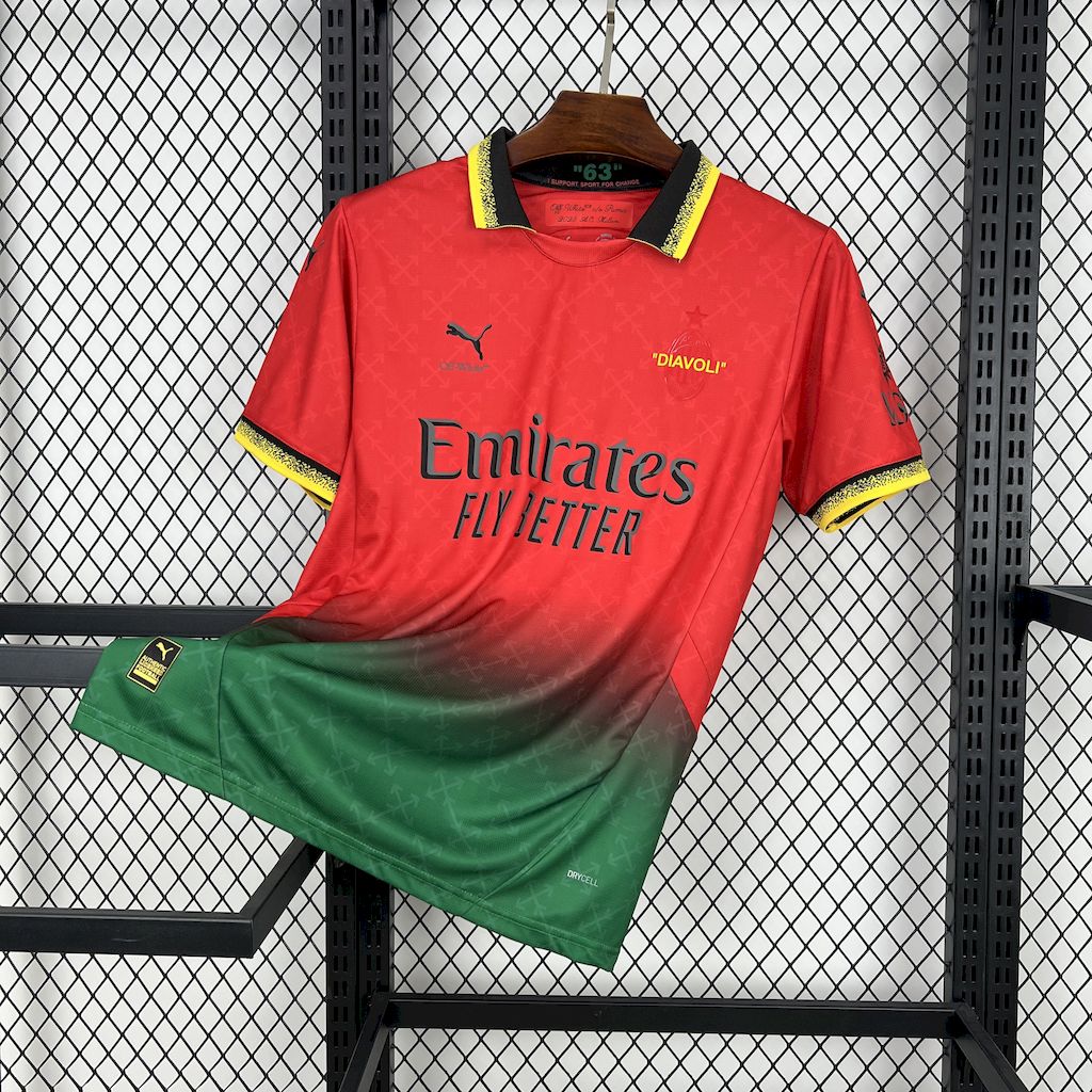 2025/2026 AC Milan Co-Branded Edition Red Football Jersey AAA fan-grade