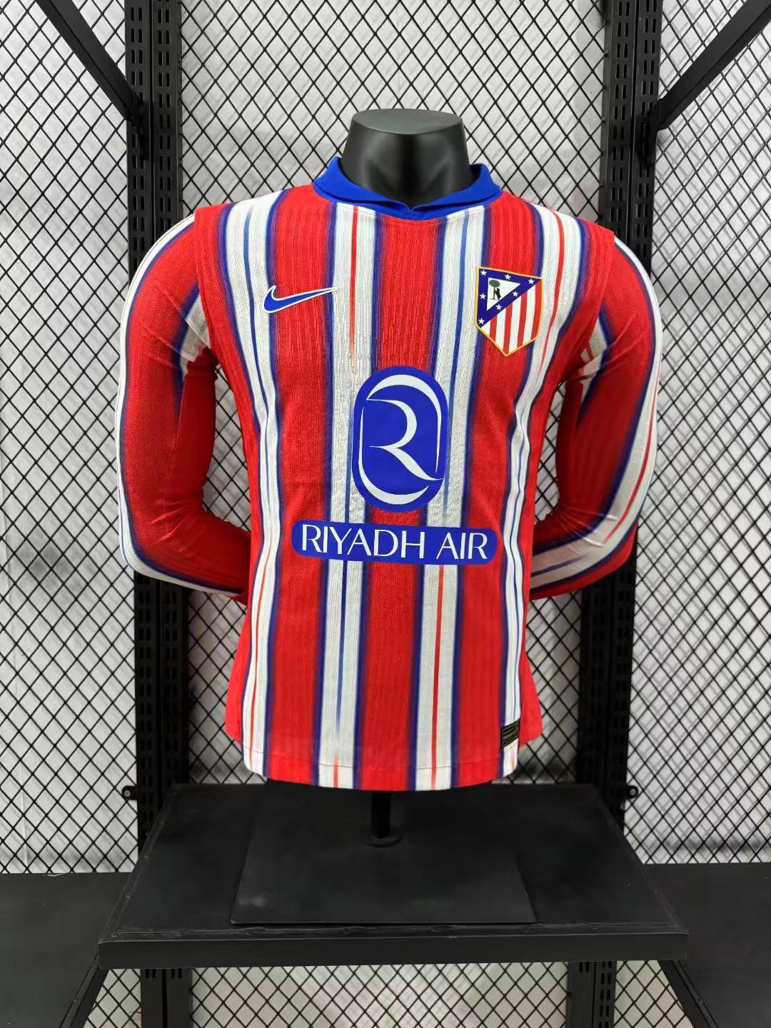 2024/2025 Player Version Atletico Madrid Home Long Sleeve AAA fan-grade
