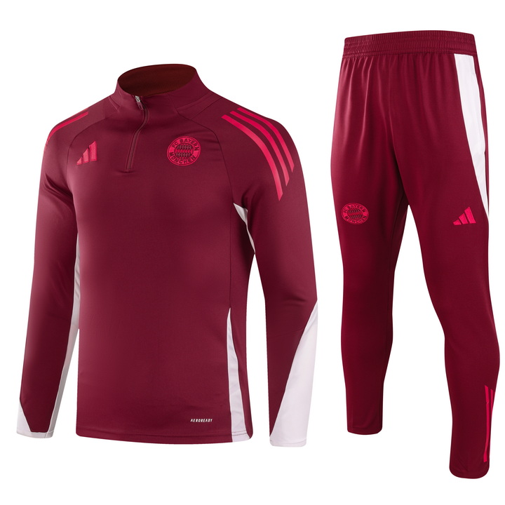 2024 Bayern Half-Pull Training Suit Red Jersey Set AAA fan-grade