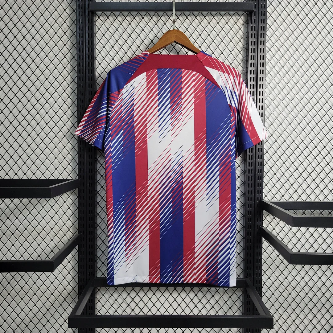 2023/2024 Barcelona Training Wear Red White Blue Jersey — view 2