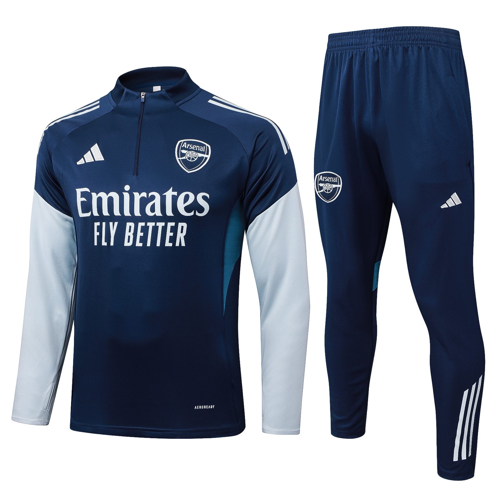 2025/2026 Arsenal Half-Pull Training Suit Royal Blue Football Shirt AAA fan-grade Set 01