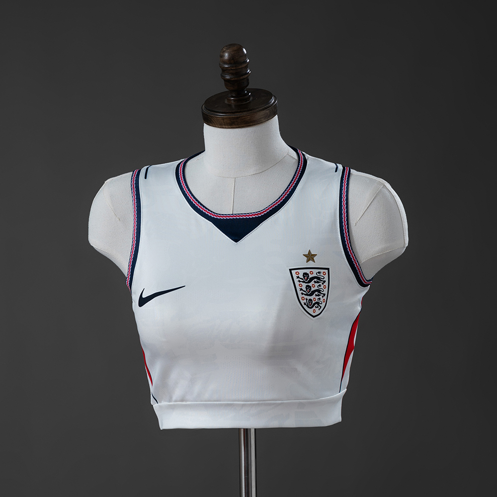 2026 England Home Women's Crop Top Style Vest