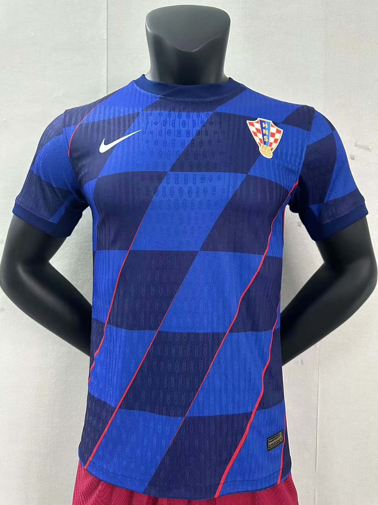 Maillot Extérieur Équipe Nationale de Croatie Version Joueur 2024-2025 Qualité Thaï