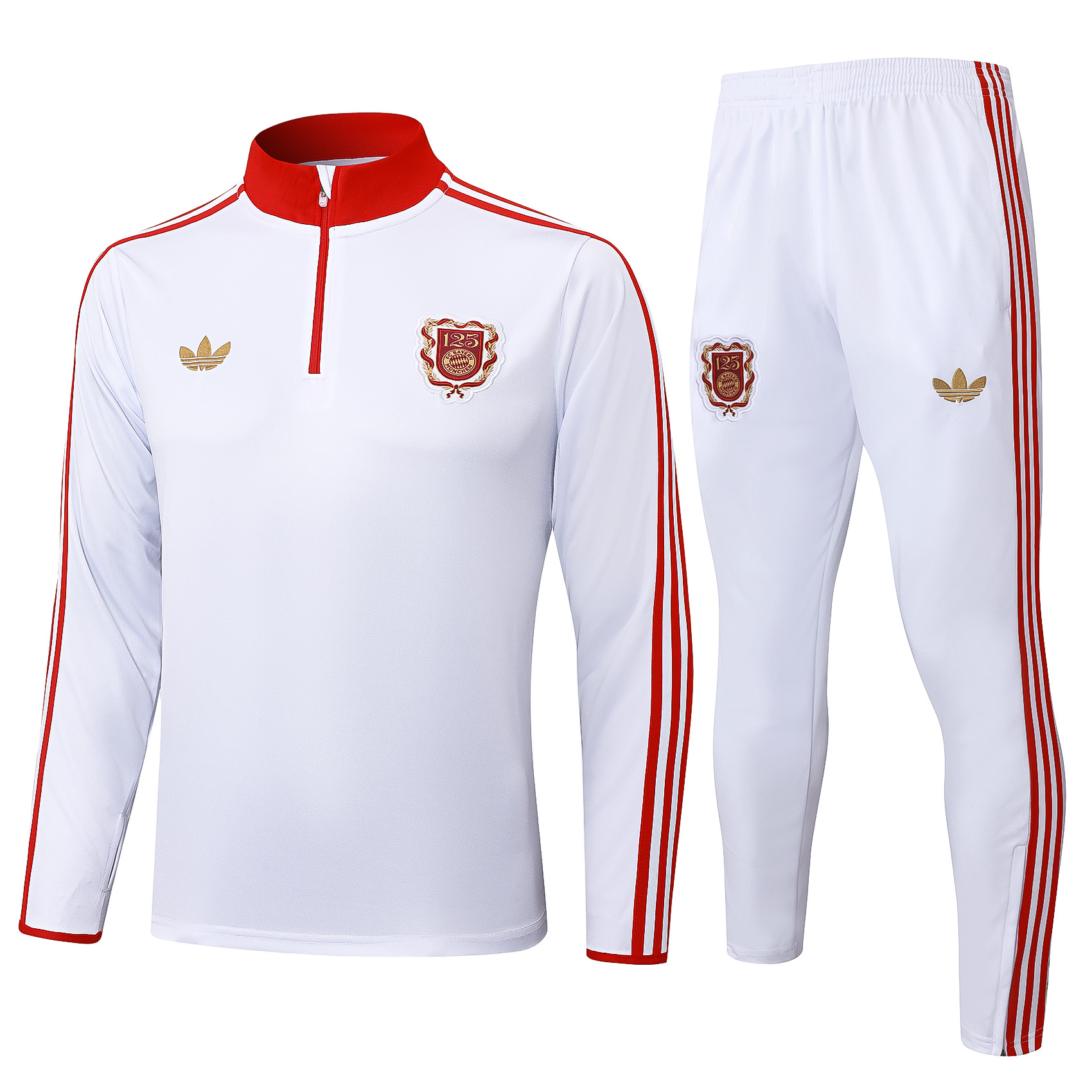 2025/2026 Bayern Munich Half-Pull Training Suit 120th Anniversary Edition Football Shirt AAA fan-grade Set