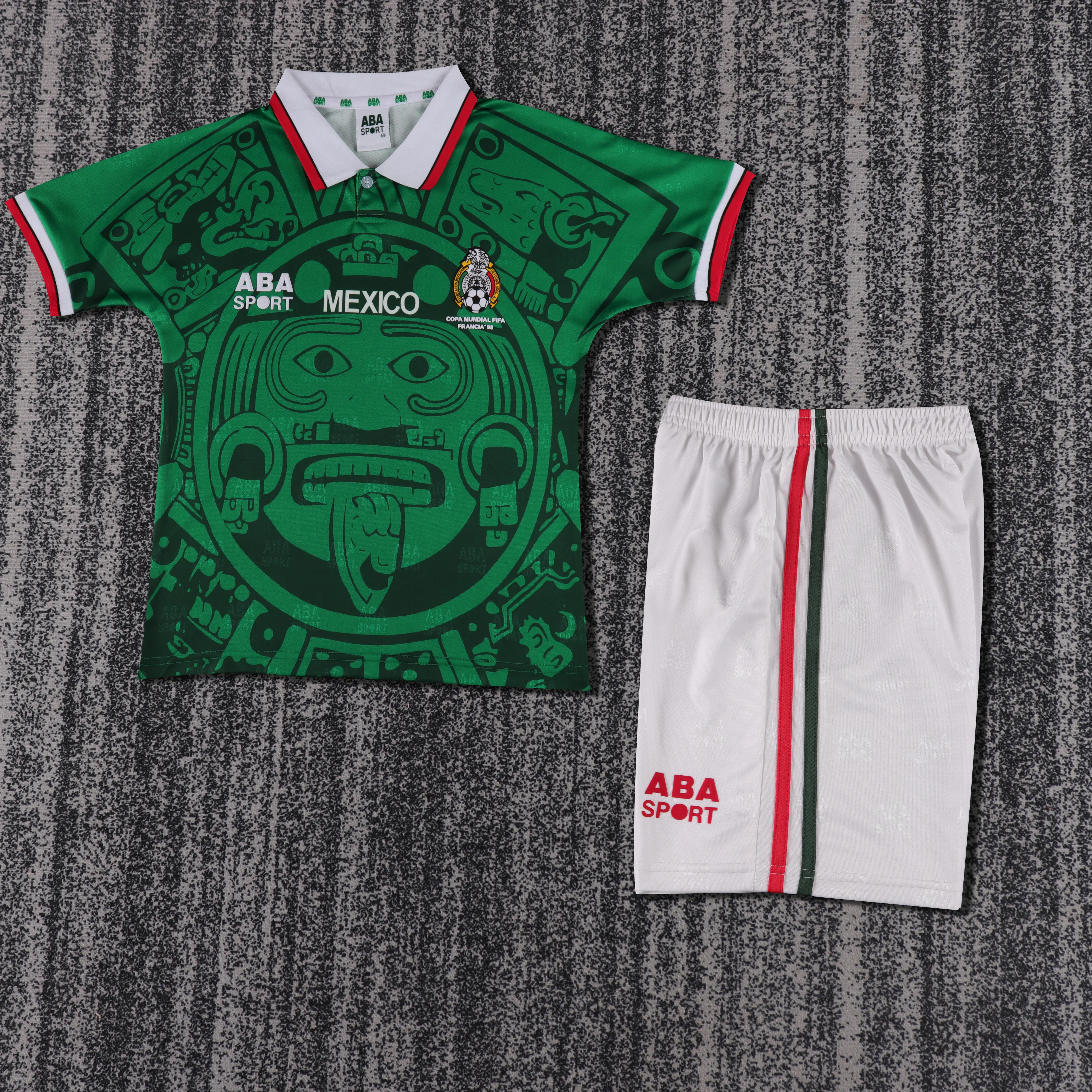 1998 Retro Mexico National Home Football Shirt 1:1 Thai Quality Kids Size