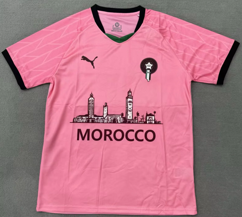 2025/2026 Morocco National City Edition Pink Football Jersey AAA fan-grade